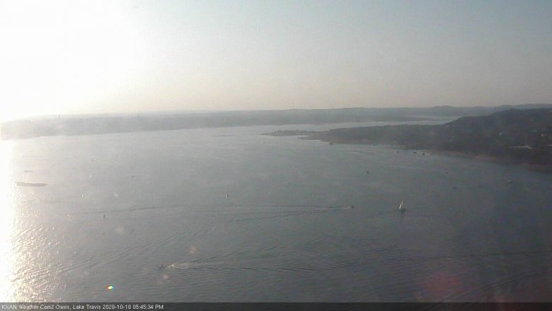 Lake Travis webcam, October 10, 2020 5:45 PM CT