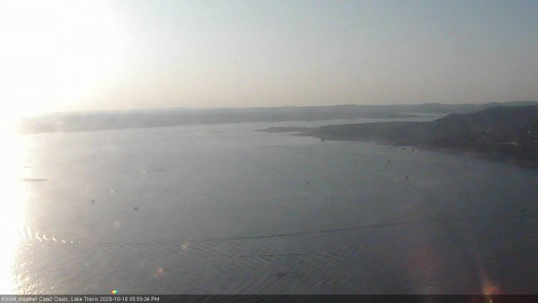 Lake Travis webcam, October 10, 2020 6:00 PM CT