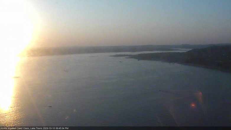 Lake Travis webcam, October 10, 2020 6:45 PM CT