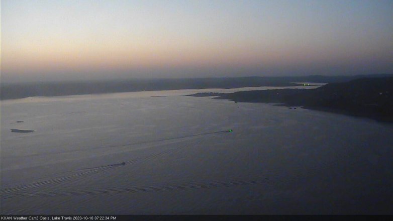 Lake Travis webcam, October 10, 2020 7:25 PM CT