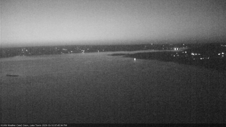 Lake Travis webcam, October 10, 2020 7:45 PM CT