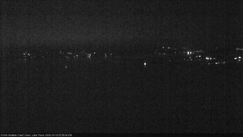 Lake Travis webcam, October 10, 2020 8:00 PM CT