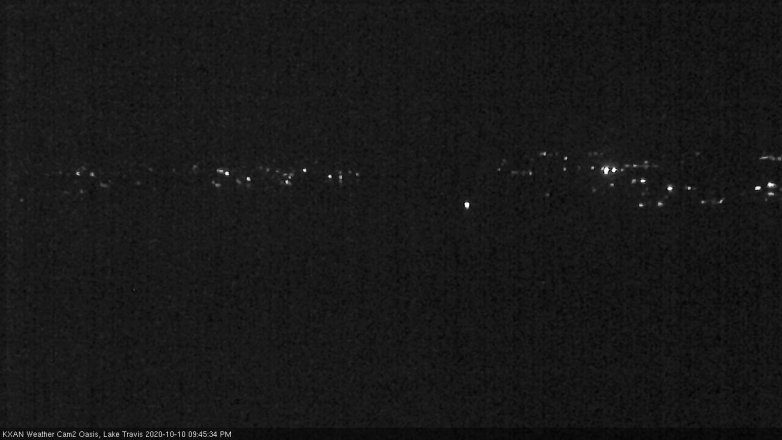 Lake Travis webcam, October 10, 2020 9:45 PM CT