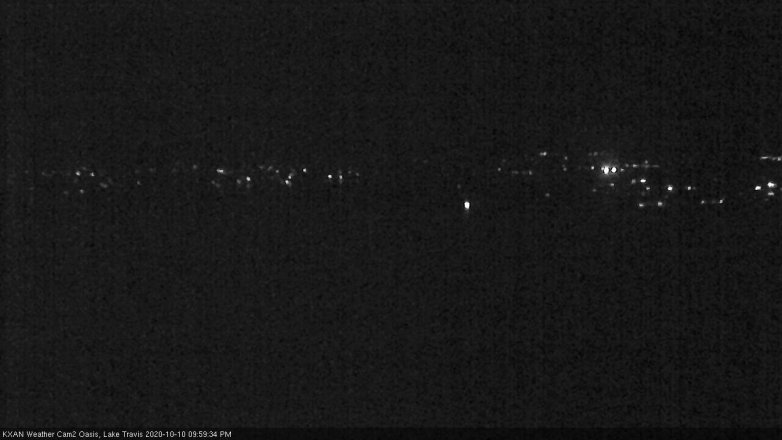 Lake Travis webcam, October 10, 2020 10:00 PM CT