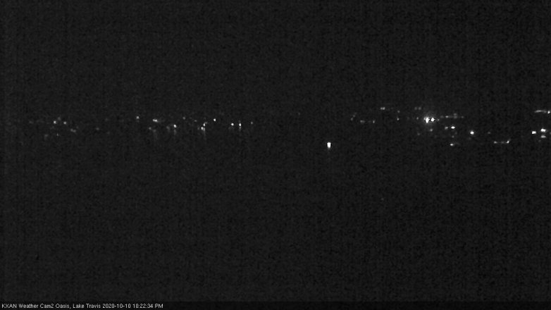 Lake Travis webcam, October 10, 2020 10:25 PM CT