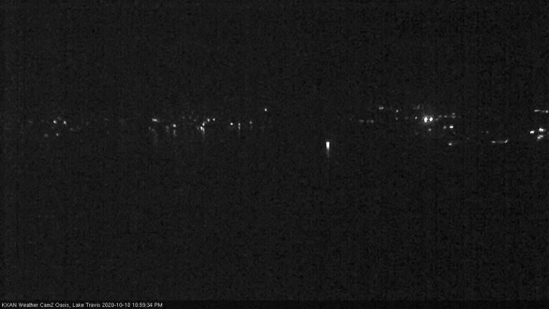 Lake Travis webcam, October 10, 2020 11:00 PM CT