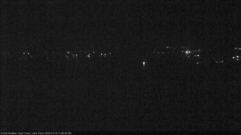 Lake Travis webcam, October 10, 2020 11:45 PM CT