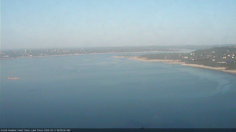 Lake Travis webcam, October 11, 2020 9:00 AM CT
