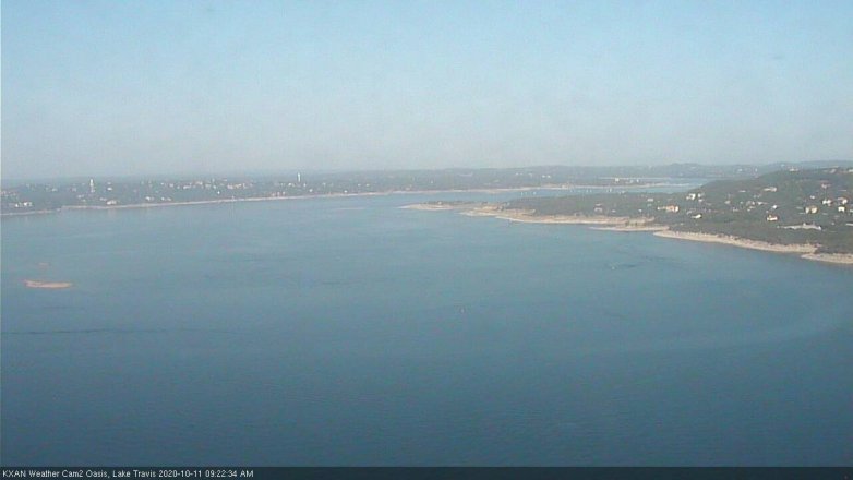 Lake Travis webcam, October 11, 2020 9:25 AM CT
