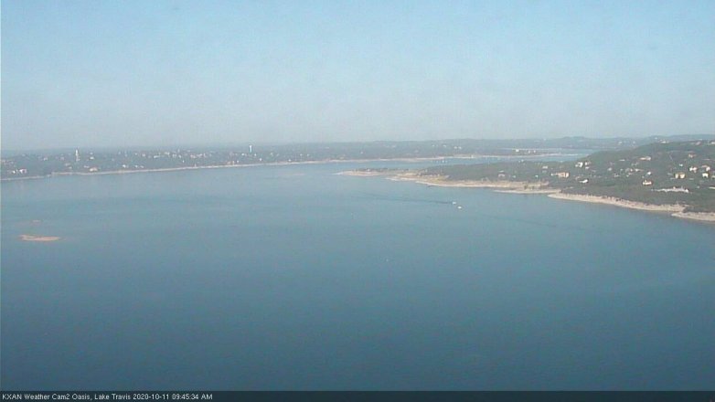 Lake Travis webcam, October 11, 2020 9:45 AM CT