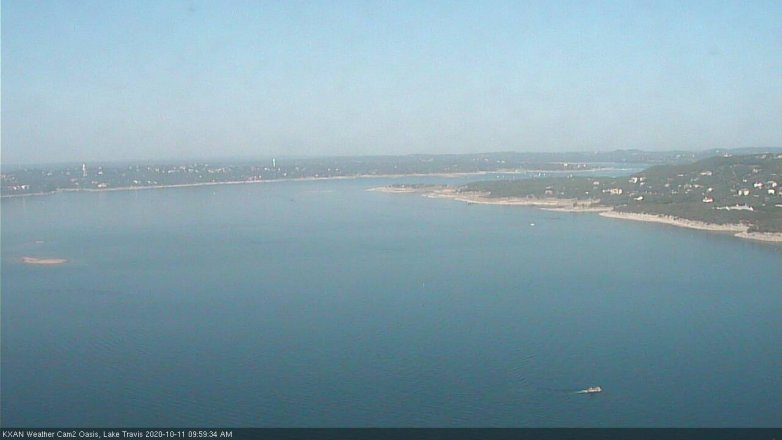 Lake Travis webcam, October 11, 2020 10:00 AM CT