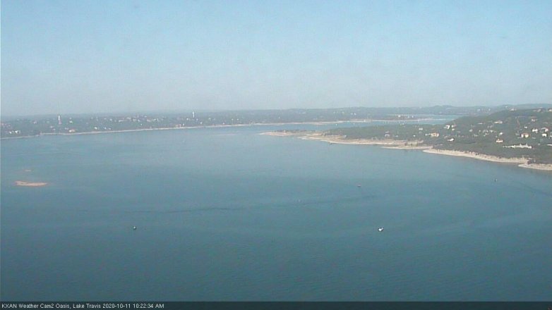 Lake Travis webcam, October 11, 2020 10:25 AM CT