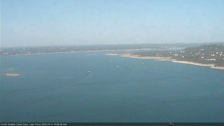 Lake Travis webcam, October 11, 2020 10:45 AM CT