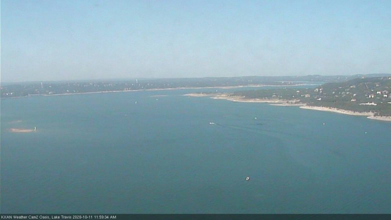 Lake Travis webcam, October 11, 2020 12:00 PM CT