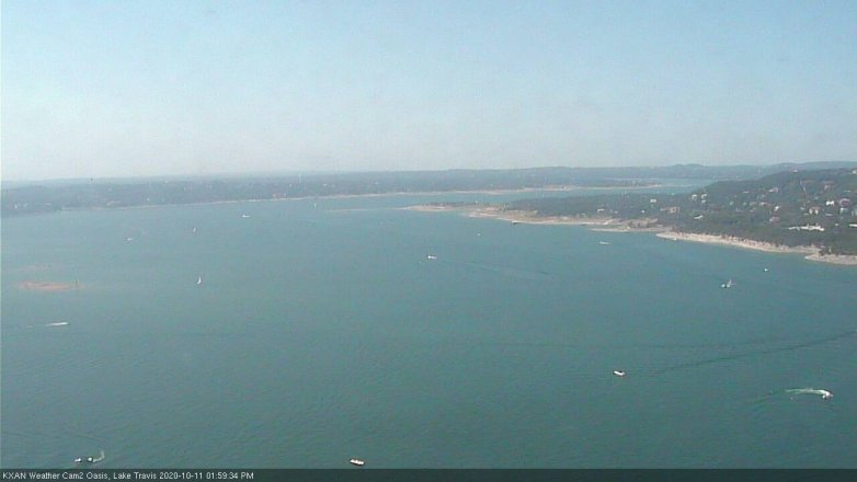 Lake Travis webcam, October 11, 2020 2:00 PM CT
