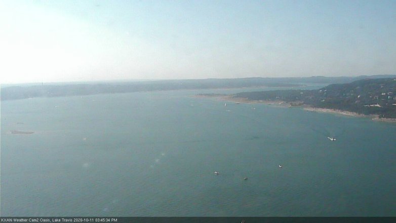 Lake Travis webcam, October 11, 2020 3:45 PM CT