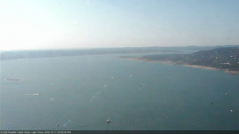 Lake Travis webcam, October 11, 2020 4:00 PM CT