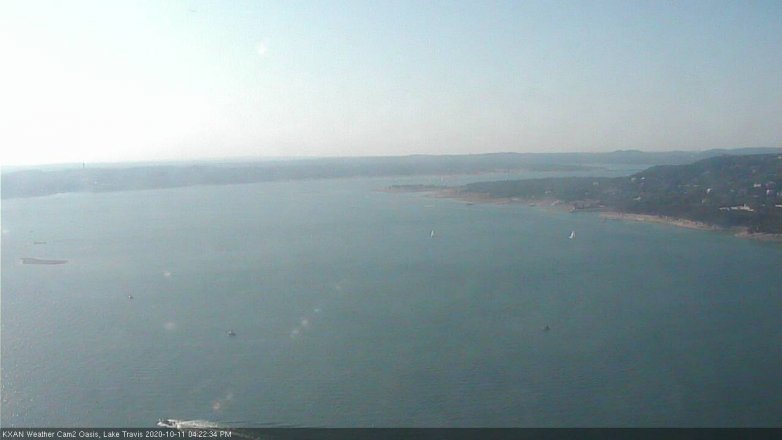 Lake Travis webcam, October 11, 2020 4:25 PM CT