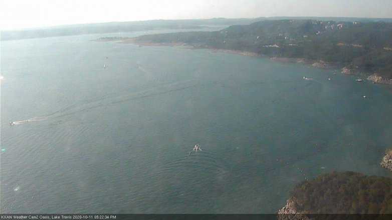 Lake Travis webcam, October 11, 2020 5:25 PM CT