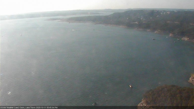 Lake Travis webcam, October 11, 2020 5:45 PM CT