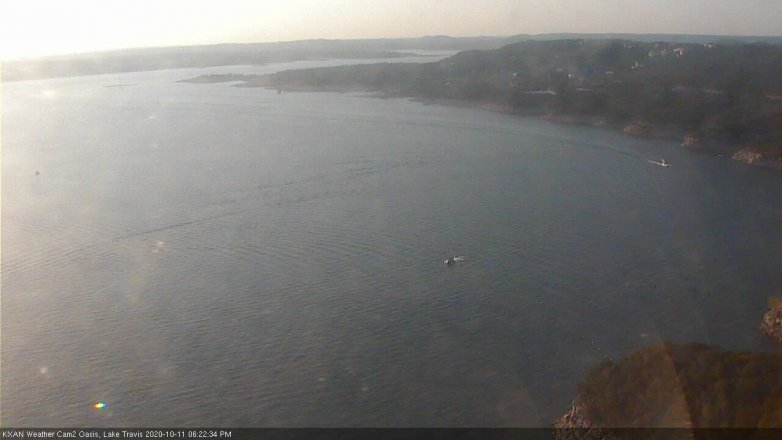 Lake Travis webcam, October 11, 2020 6:25 PM CT