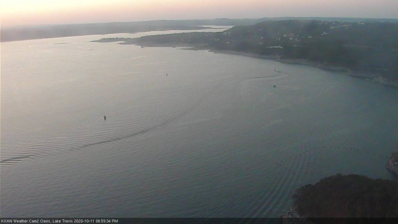 Lake Travis webcam, October 11, 2020 7:00 PM CT