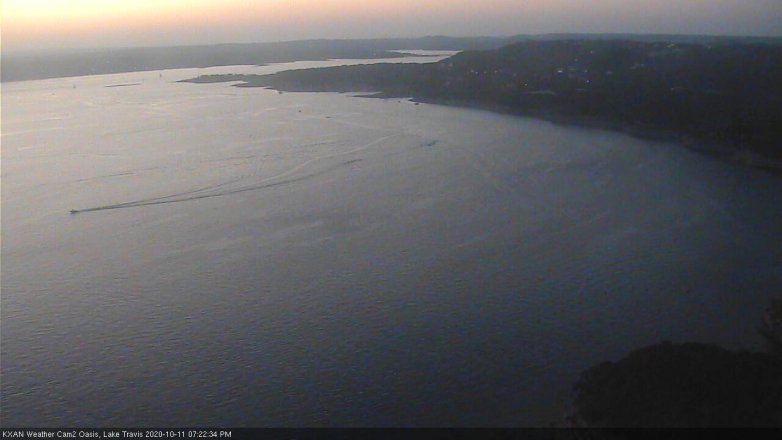 Lake Travis webcam, October 11, 2020 7:25 PM CT