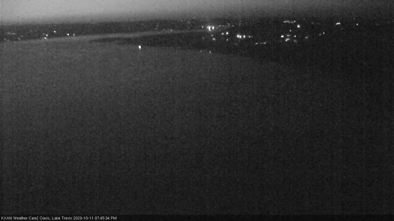 Lake Travis webcam, October 11, 2020 7:45 PM CT