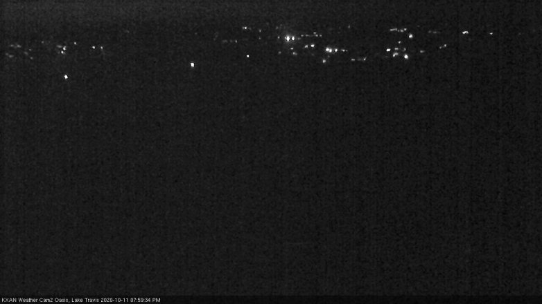 Lake Travis webcam, October 11, 2020 8:00 PM CT