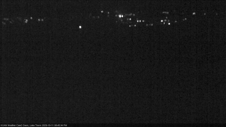 Lake Travis webcam, October 11, 2020 8:45 PM CT