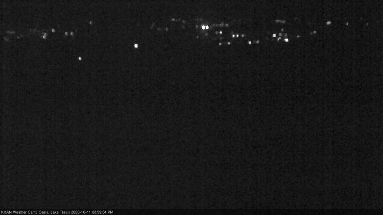 Lake Travis webcam, October 11, 2020 9:00 PM CT