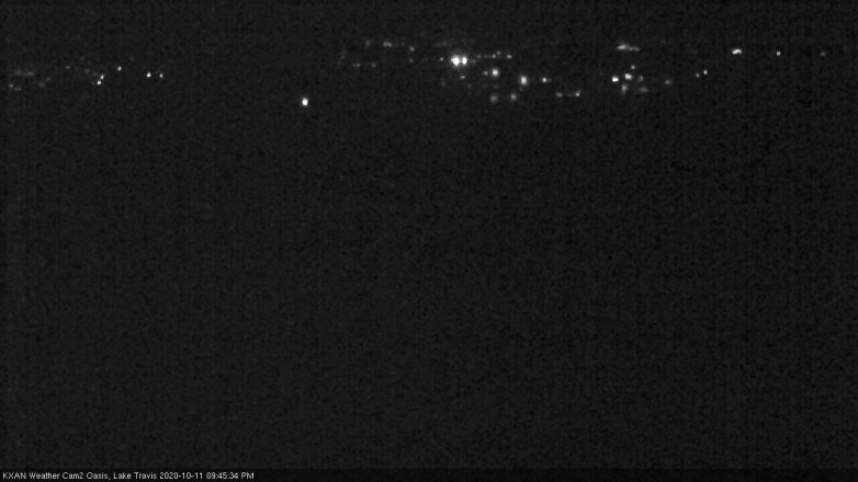 Lake Travis webcam, October 11, 2020 9:45 PM CT