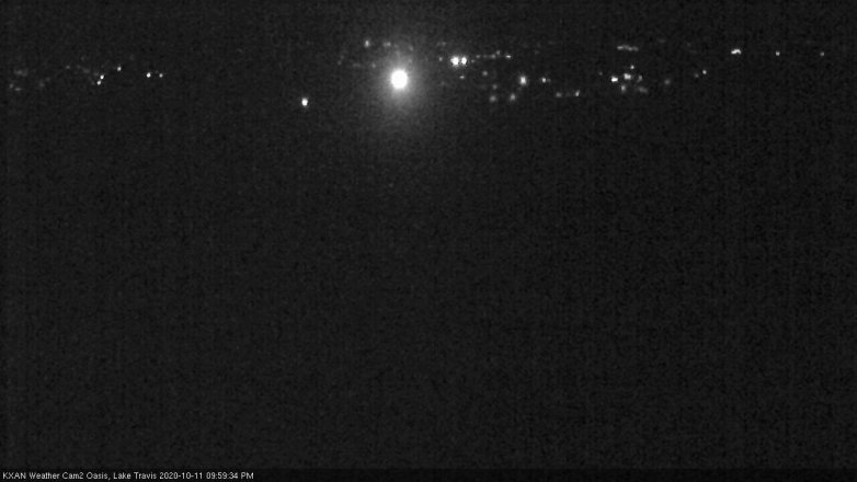 Lake Travis webcam, October 11, 2020 10:00 PM CT