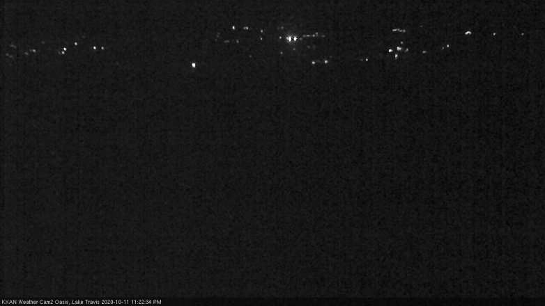 Lake Travis webcam, October 11, 2020 11:25 PM CT