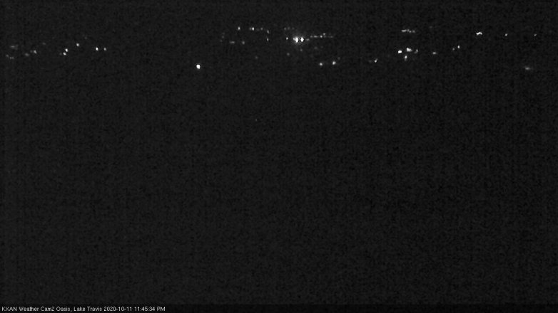 Lake Travis webcam, October 11, 2020 11:45 PM CT