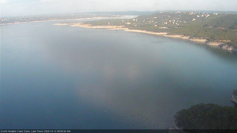 Lake Travis webcam, October 12, 2020 9:00 AM CT