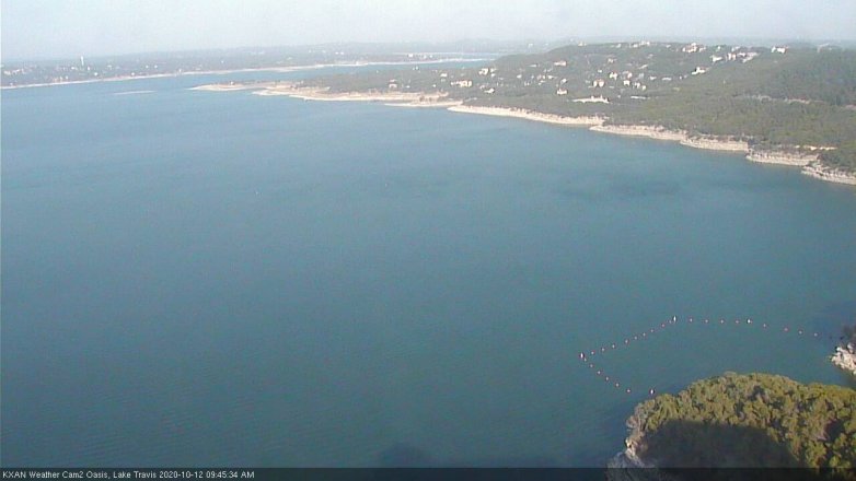 Lake Travis webcam, October 12, 2020 9:45 AM CT