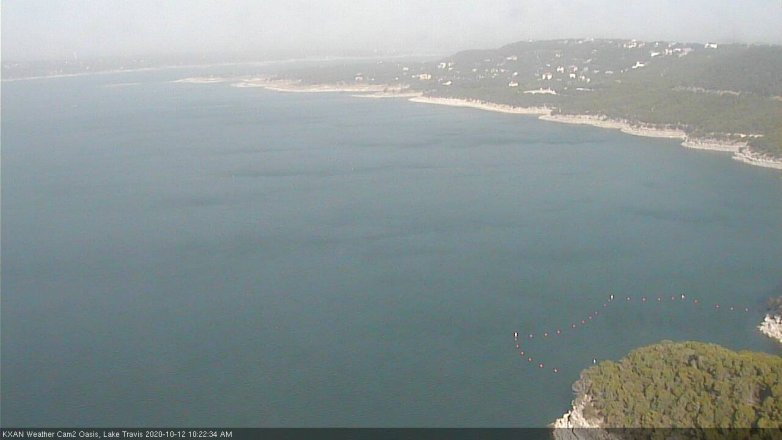 Lake Travis webcam, October 12, 2020 10:25 AM CT