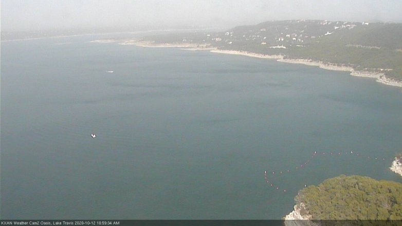 Lake Travis webcam, October 12, 2020 11:00 AM CT