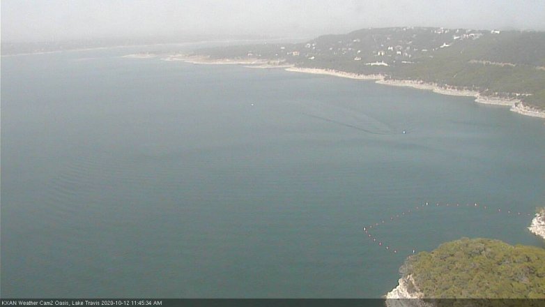 Lake Travis webcam, October 12, 2020 11:45 AM CT