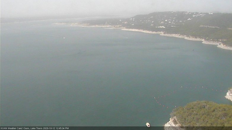 Lake Travis webcam, October 12, 2020 12:45 PM CT