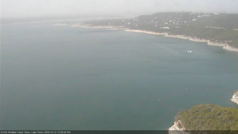 Lake Travis webcam, October 12, 2020 1:00 PM CT