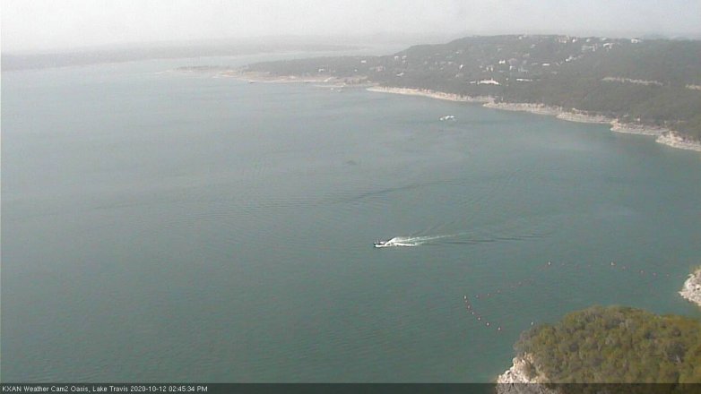 Lake Travis webcam, October 12, 2020 2:45 PM CT