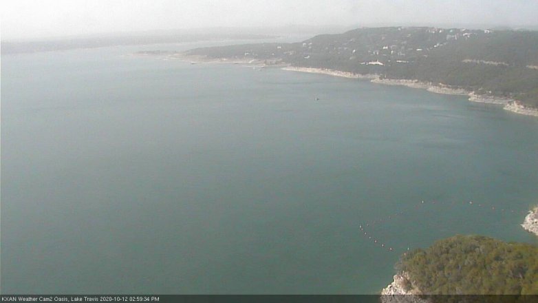 Lake Travis webcam, October 12, 2020 3:00 PM CT
