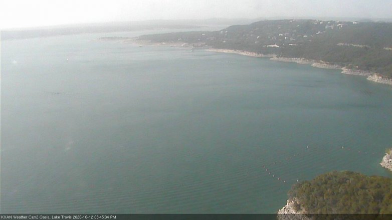 Lake Travis webcam, October 12, 2020 3:45 PM CT