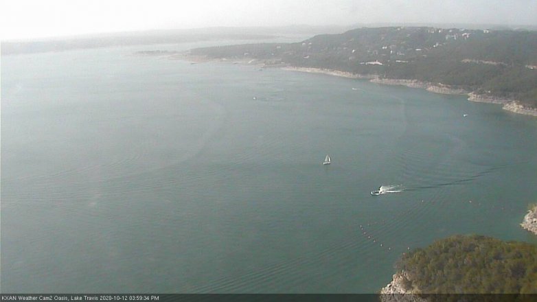 Lake Travis webcam, October 12, 2020 4:00 PM CT