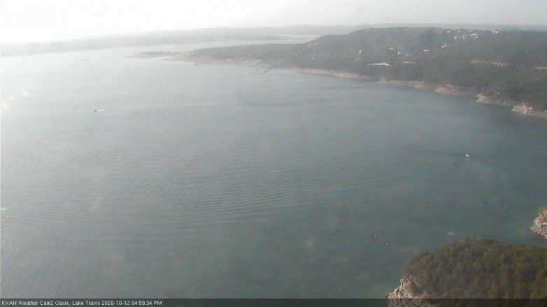 Lake Travis webcam, October 12, 2020 5:00 PM CT