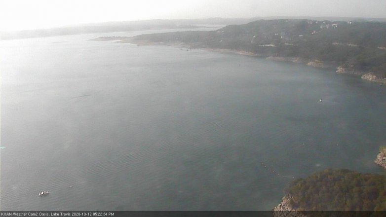 Lake Travis webcam, October 12, 2020 5:25 PM CT