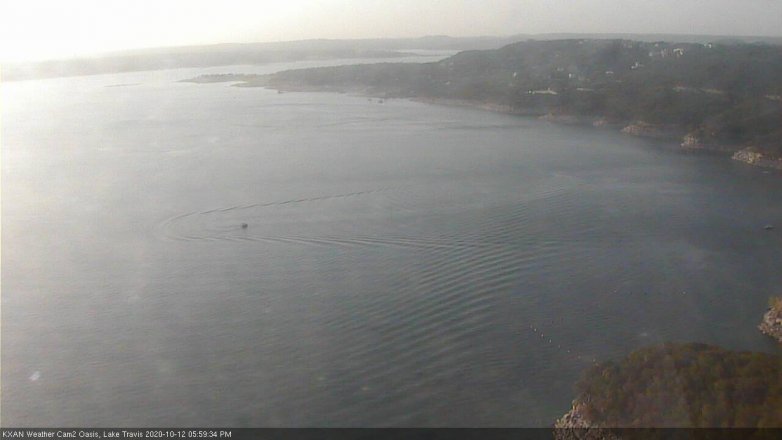 Lake Travis webcam, October 12, 2020 6:00 PM CT