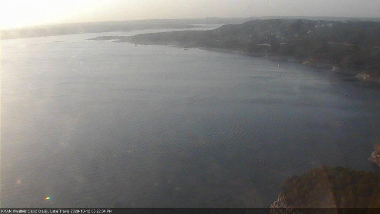 Lake Travis webcam, October 12, 2020 6:25 PM CT